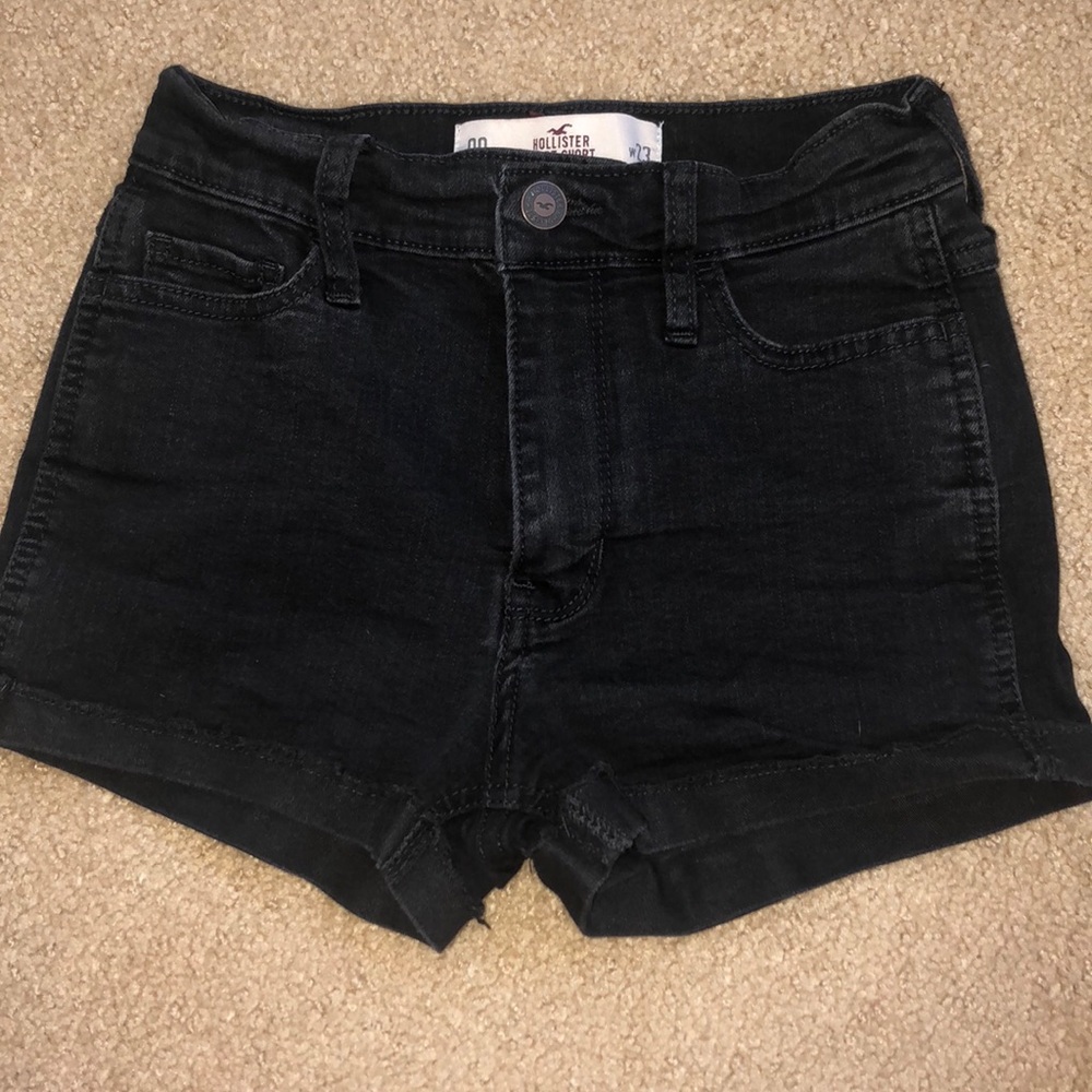 Hollister High Rise Black Jean Shorts